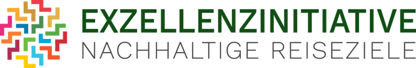 El logo de Exzellenzinitiative Nachhaltige Reiseziele.